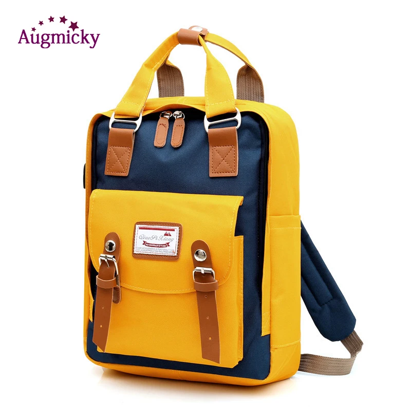 Женский рюкзак для ноутбука в стиле пэчворк с USB зарядкой школьный ранец девочек