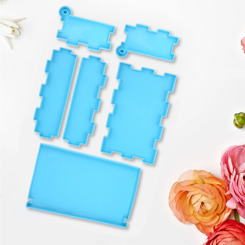

1 Set Domino Storage Box Epoxy Resin Mold Container Silicone Mould DIY Crafts