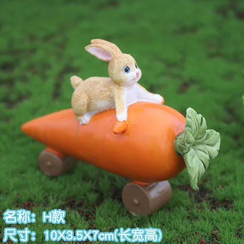 Милый кролик мини прекрасный редис кролик цветочный горшок мини пейзаж Сказочный Сад миниатюрные фигурки украшение для дома аксессуары