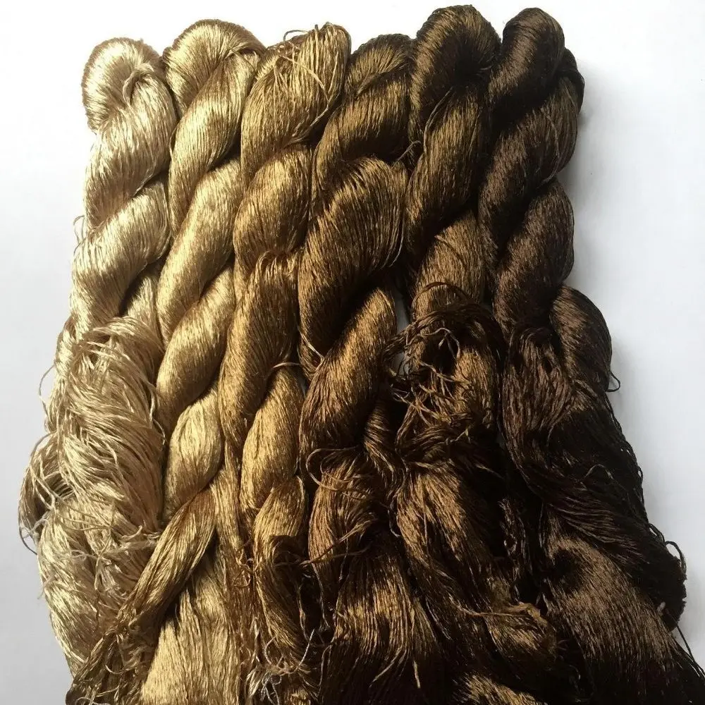 6 мотков китайские нитки из натурального шелка тутового шелкопряда для вышивки 440