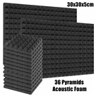 1224 шт. 300x300x50 мм студийная акустическая пенопластовая панель Звукопоглощающая обработка Звукопоглощающая Звукоизоляционная плитка Защитная уплотнительная полоса