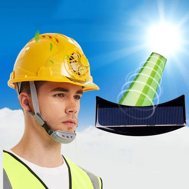 Solar Power Fan Helmet Outdoor Working Safety Hard Hat Construction Workplace ABS material Protective Cap Powered by Panel |