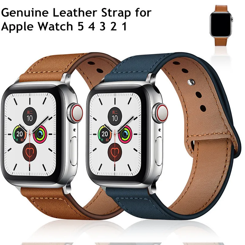 

Ремешок кожаный для Apple Watch 5, 4, 42, 44 мм, IWatch Series 6, 3, 2, 1, 38, 40 мм