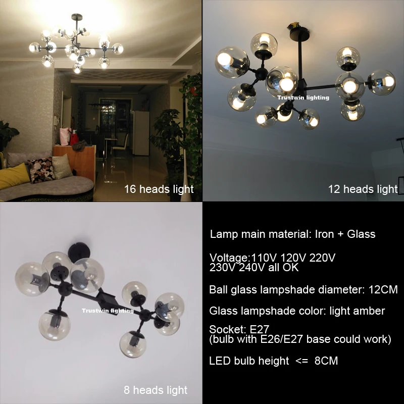 Сотовый современный подвесной светильник светодиодный Винтаж круглый шар