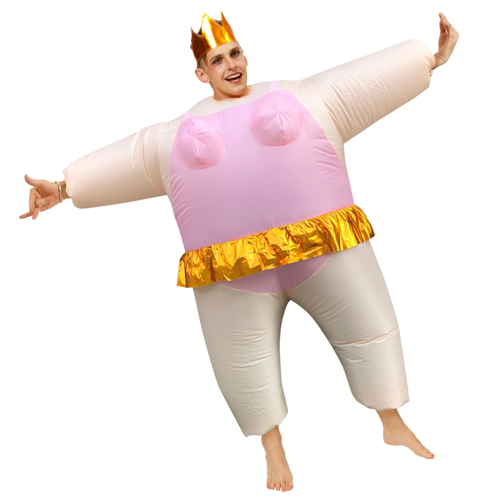 Взрослый надувной Забавный прыгающий толстый человек вечерние маскировочные