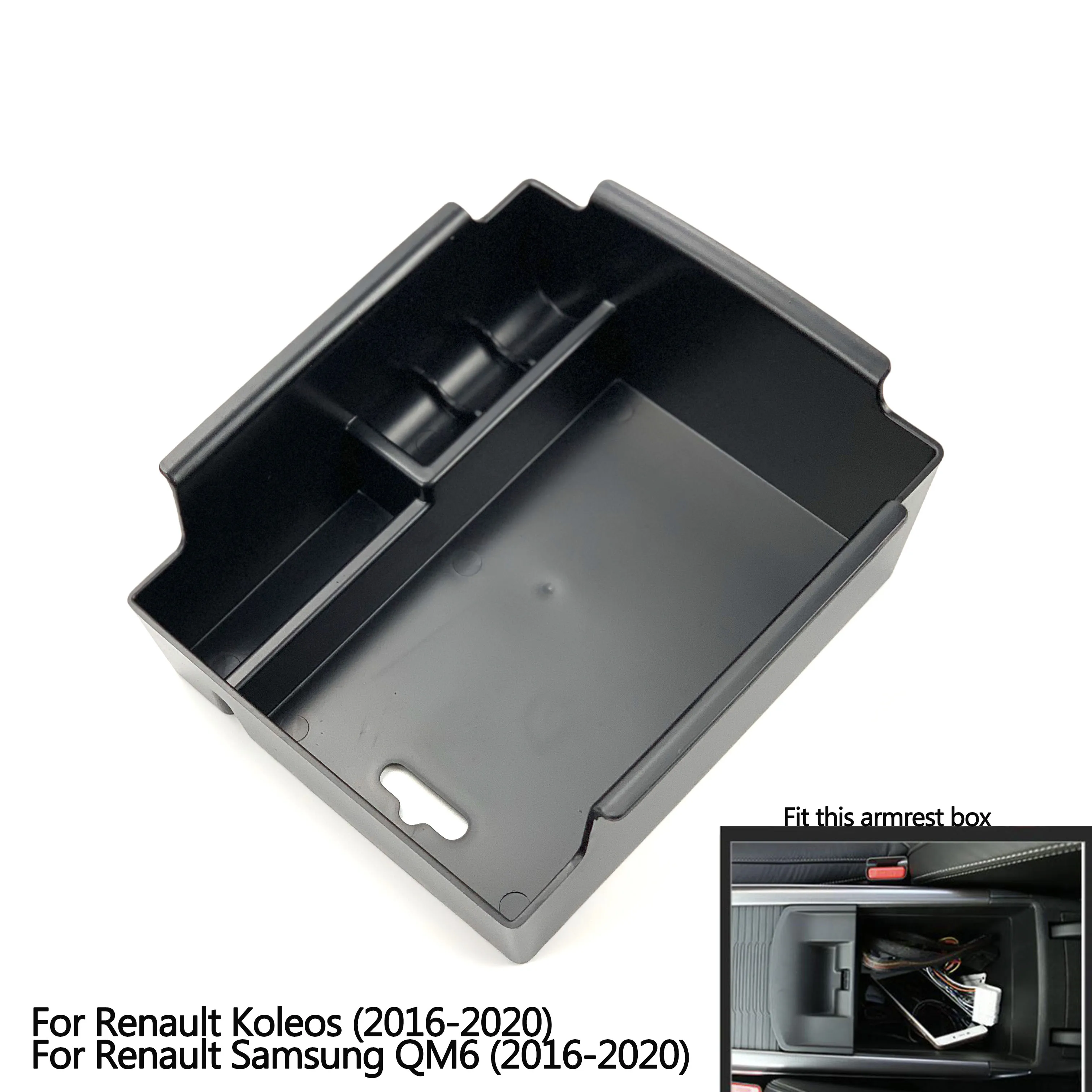 

Automobile Armrest Storage Box For Renault Koleos QM6 2016-2020 Center Console Container Storage Organizer Accessories