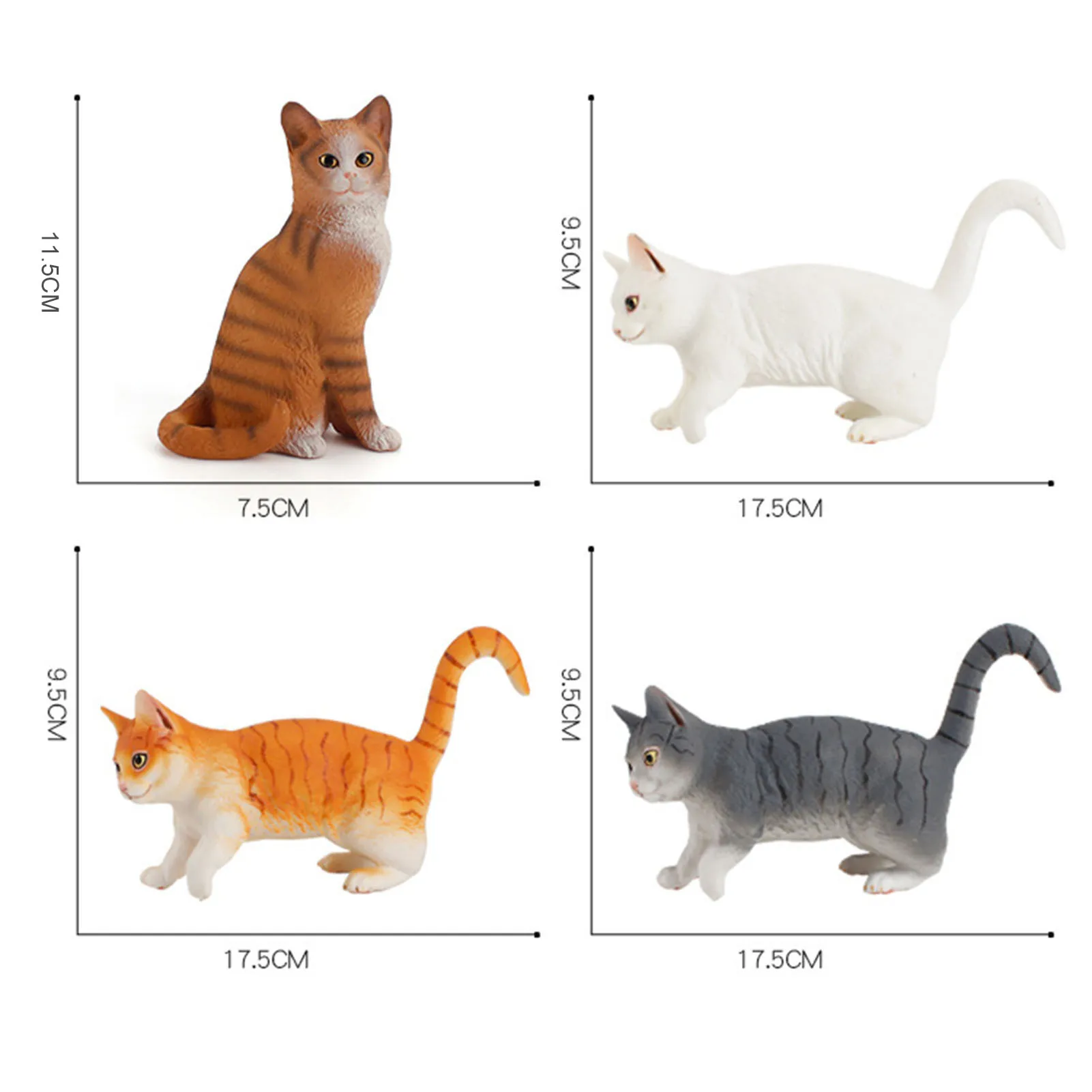 

Simulation Stylish Multifunctional Attractive Mini Cat Animal Model Home Decoration Accessory Kids Toy Statue Gift