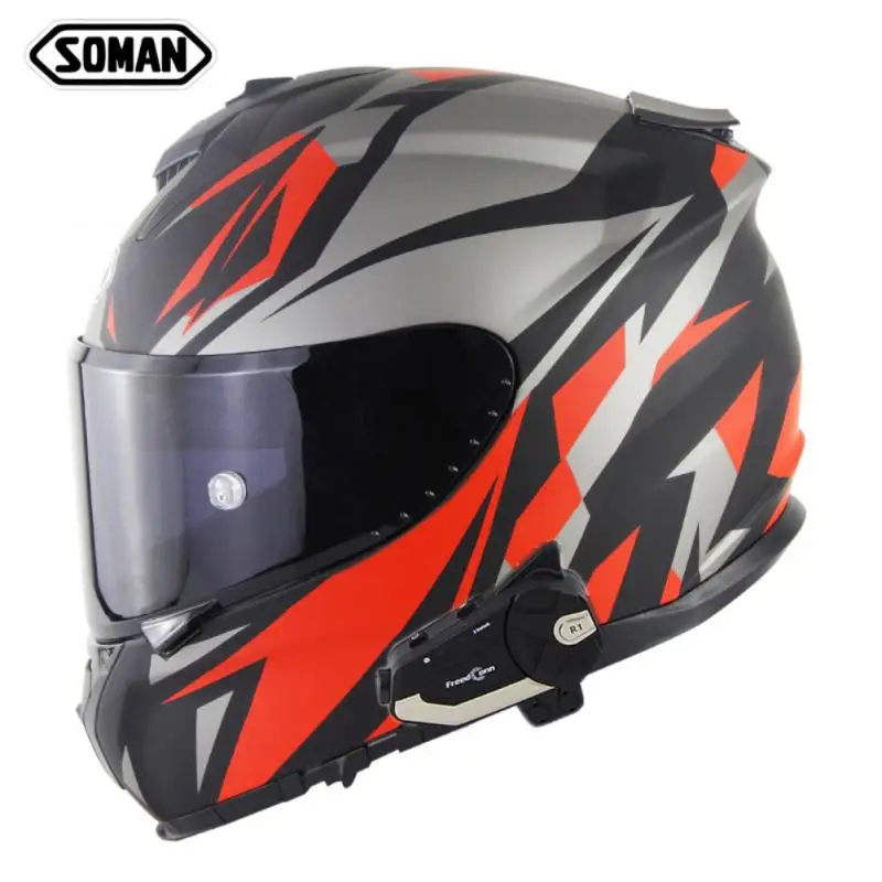 

Мотоциклетный шлем SOMAN, с Bluetooth, Wi-Fi, 1080P