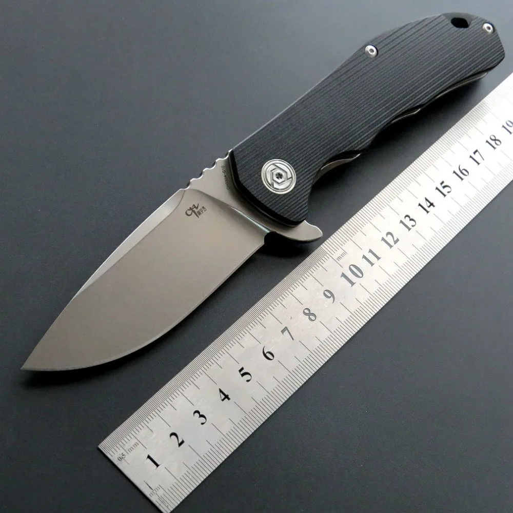 Складной нож CH3504 G10 карманный клинок С флиппером лезвие D2 шарикоподшипник для