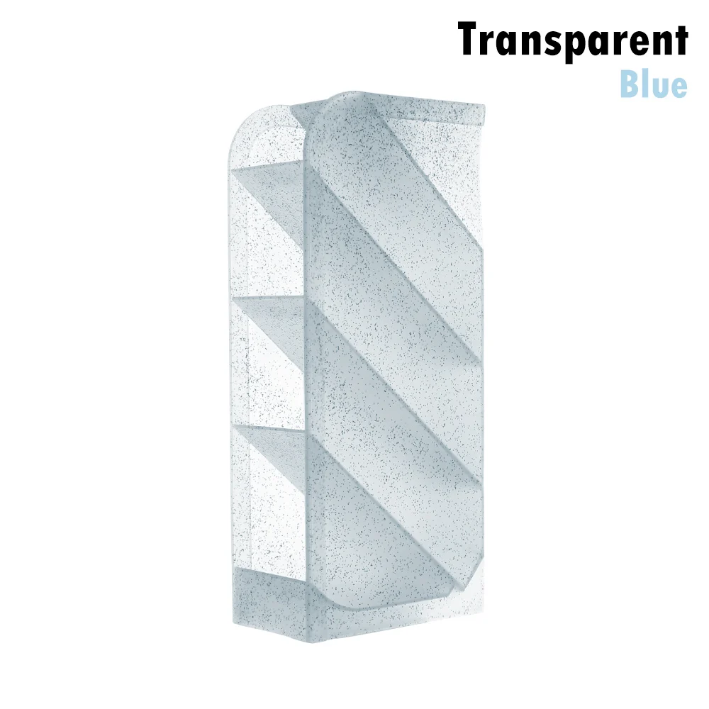 Blue Transparent 4 вида красочных шестигранных ручек для дома и офиса, держатель для карандашей и ручек для хранения косметики, коробка для хранения косметики, ящик для стола, Органайзер - Цвет: Blue Transparent