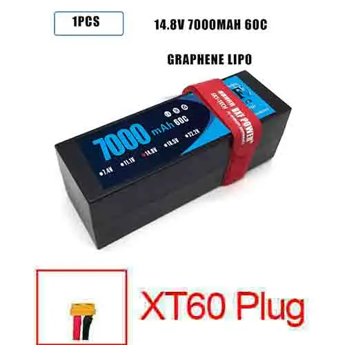 1PCS7000HARDXT60 DXF Lipo 4S аккумулятор жесткий чехол 14,8 V 7000mAh 60C 120C AKKU для 1:8 1:10 RC автомобиль E Багги Truggy Грузовик Лодка вертолет Квадрокоптер - Цвет: 1PCS7000HARDXT60