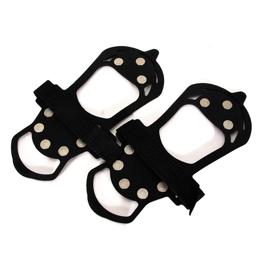 

10 Studs Anti-Skid Snow Ice Climbing Shoe Spikes Ice Grips Cleats Crampons Cover Hiking Cleats Spikes Ice Floes Shoes Grip New