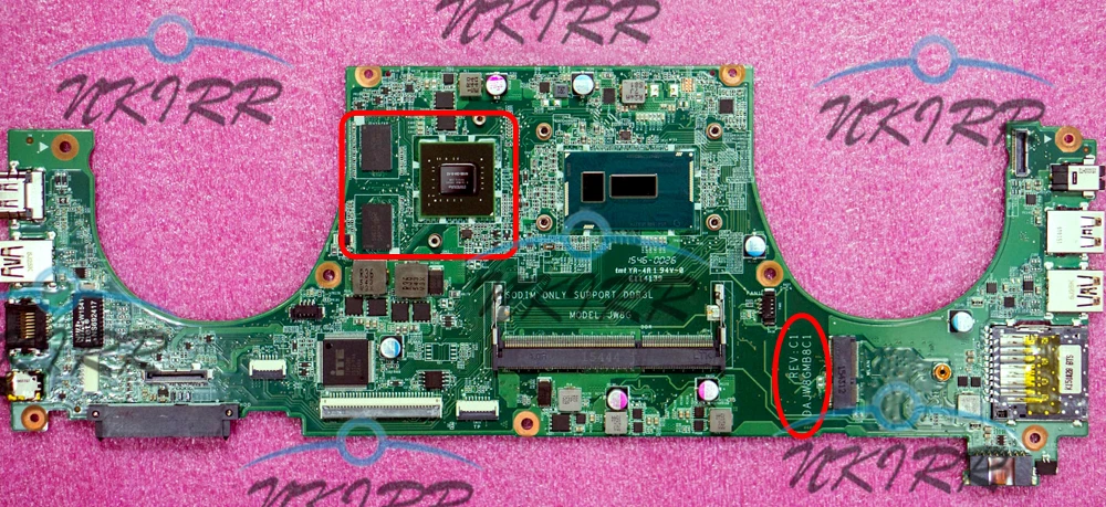 Материнская плата DAJW8GMB8C1 PXV9J PYXMC 0PXV9J 0PYXMC I7-5500U DDR3L GT830M 2 ГБ для Dell Vostro 5480 V5480 |