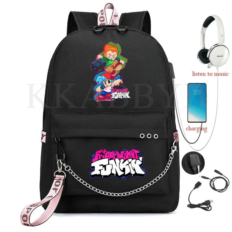 Пятница ночь Funkin рюкзак Персонализированная модная дорожная сумка для ноутбука