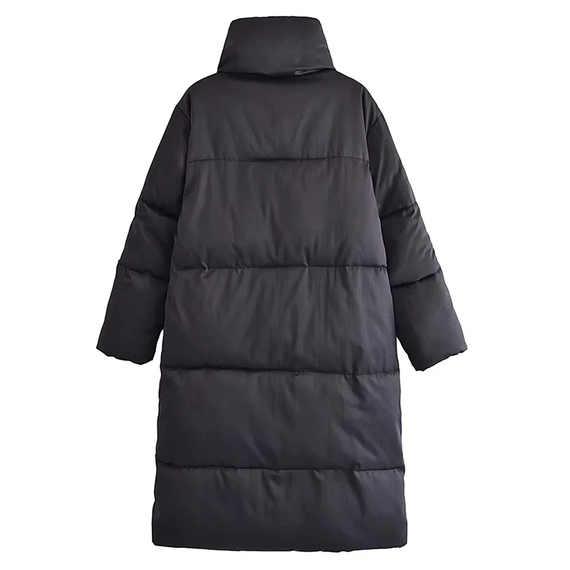 Women Solid Color Parka Coats Casual Warm Button Up Long Sleeve Coat Pockets Female Winter Long Thick Padded Elegant Overcoats