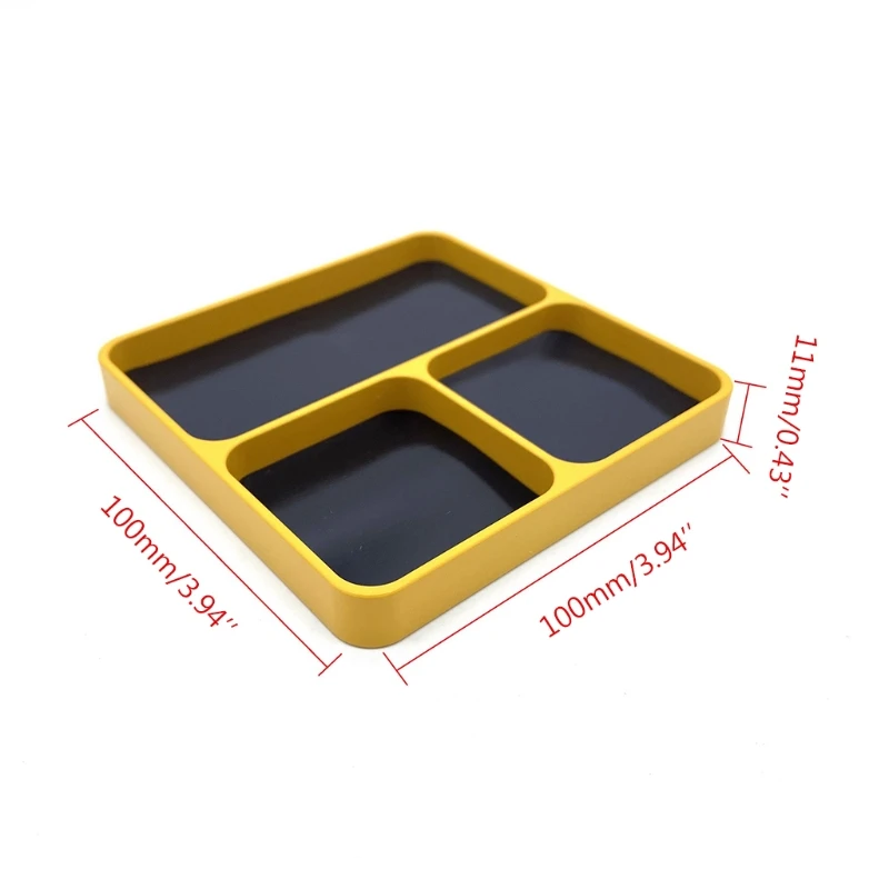 metal magnet screws tray 3 grid for store mobile phone maintenance small parts magnetic tool trays lightweight durable free global shipping