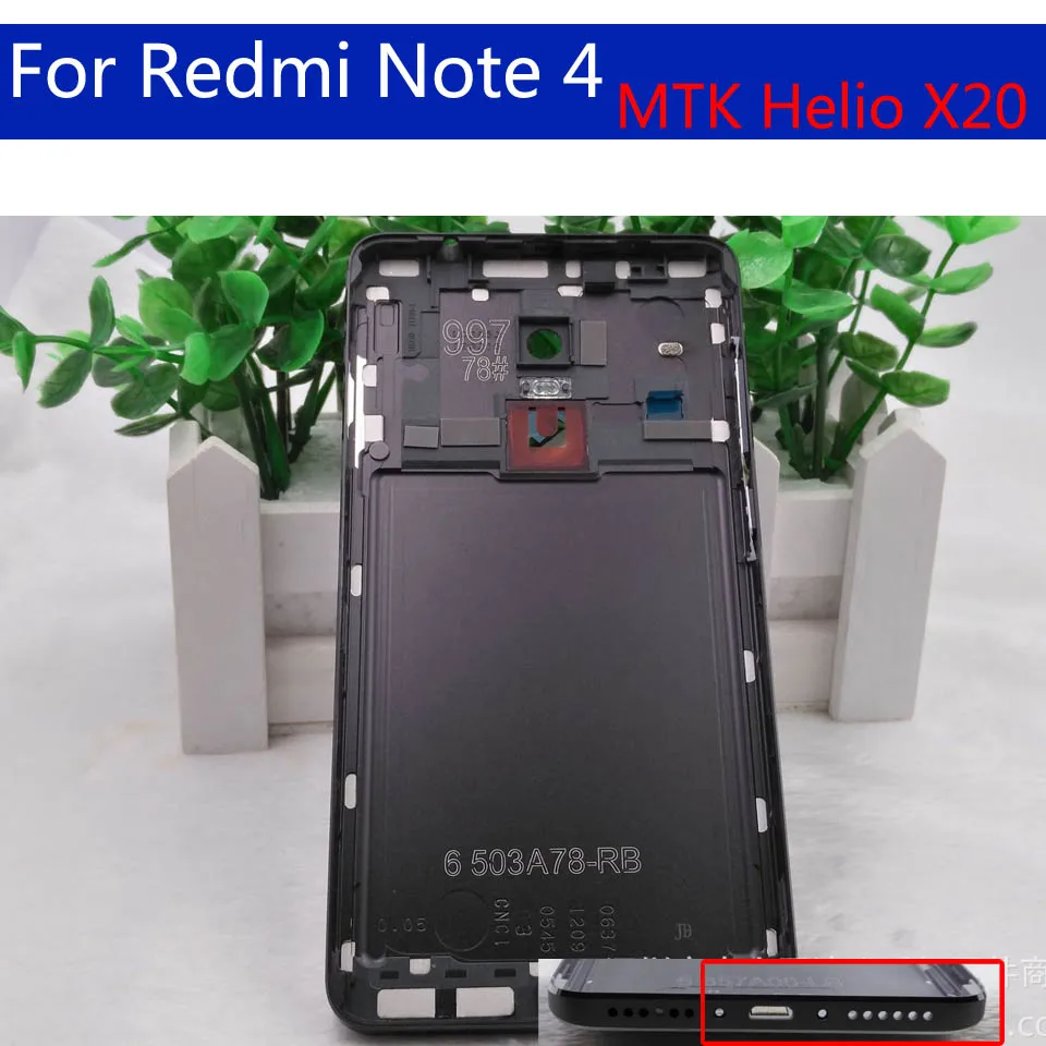 Note4X задняя крышка батарейного отсека для Xiaomi Redmi Note 4x задняя крышка батарейного отсека чехол на заднюю крышку корпус замена корпуса