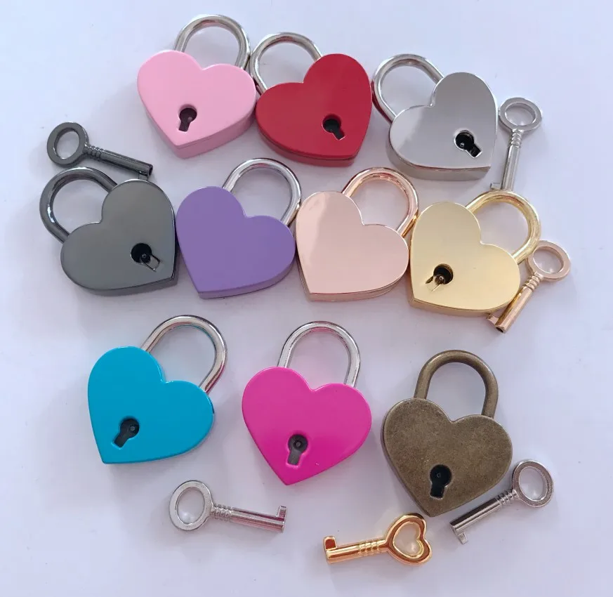 Винтажный старинный навесной замок в форме сердца Античный стиль Мини архаизмы