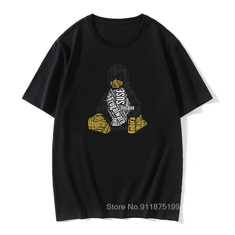 Новинка футболки Tux Linux для дистрибьюции дистрибьютора Ubuntu мужские винтажные