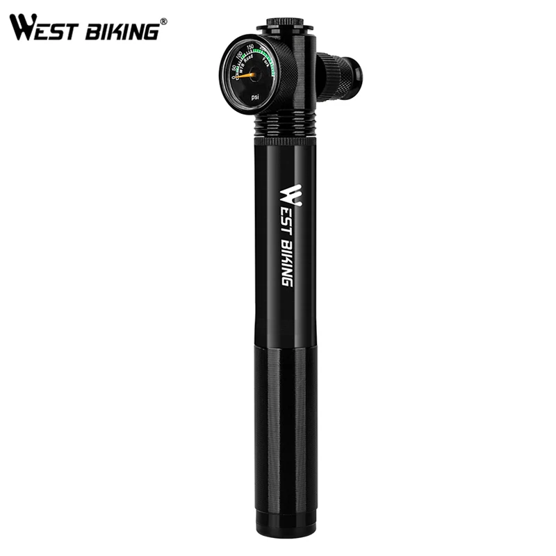 Велосипедный насос с манометром ручной портативный мини-насос высокого давления