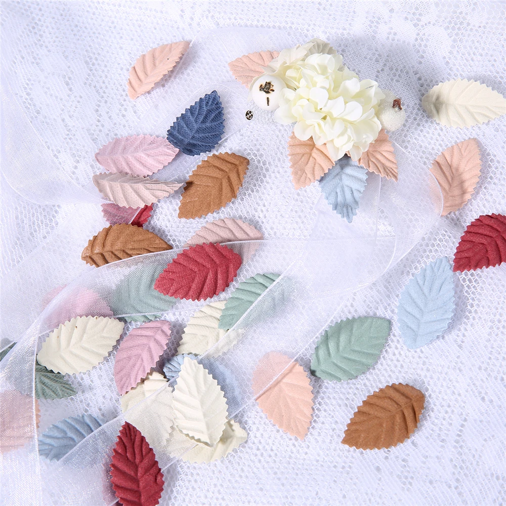 50/100Pcs Gefälschte Baum Blatt Mini Künstliche Blätter Für Hochzeit Hause Dekorationen DIY Handgemachte Kranz Scrapbooking Handwerk Zubehör – Detail 2