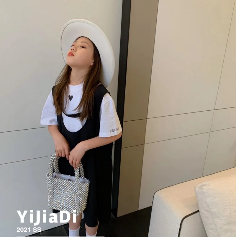 

Children's clothing 2021 summer new children's suit girls little girls two-piece fashion trendy kids