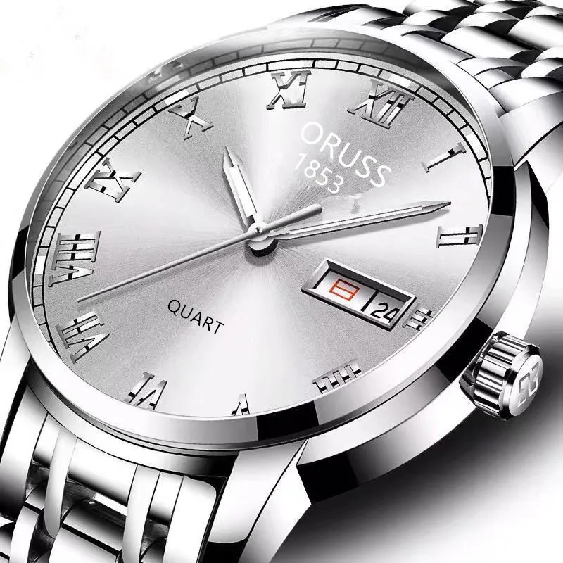 

R114 Masculino Watch Men Top Brand Luxury Business Man Watch Steel Waterproof Male Clock Date Time Hour Hodinky Reloj Hombre