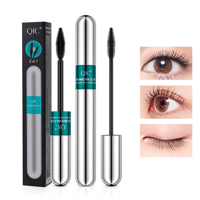 

3D Waterproof Mascara Female Dual Fiber Two in one Mascara Thick Naturally Slender Eyelash Makeup Extension Cosmetics