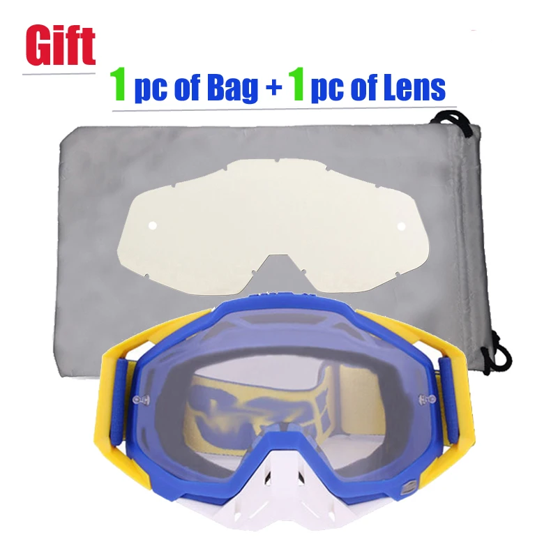 

Motos Goggles Sunglasses For Outdoor Off-Road Dirt-Bike ATV MTB Motorcycle Dust-Proof Eyes Protection Glasses With Free Lens Bag