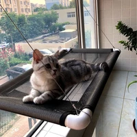 cute cat hanging beds comfortable sunny seat window mount pet hammock soft pet shelf seat beds supplies detachable bearing