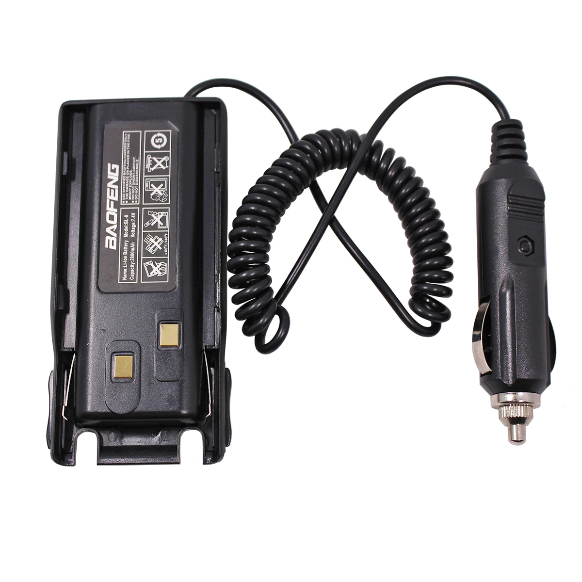 Baofeng UV 82 12В автомобильное зарядное устройство батарея Eliminator для двухстороннего