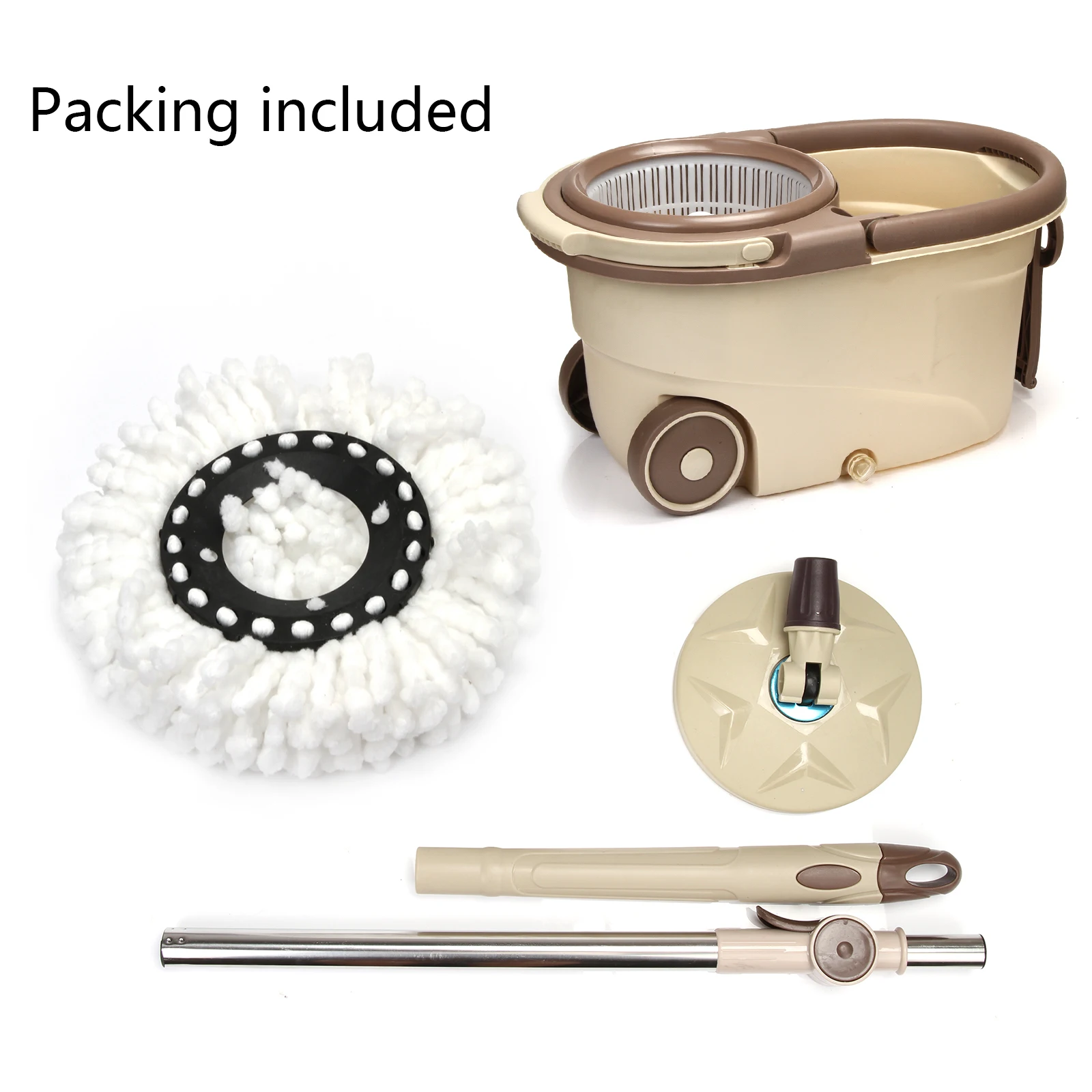 360 Вращающаяся Швабра для пола съемная швабра с ведром набор педалью ног