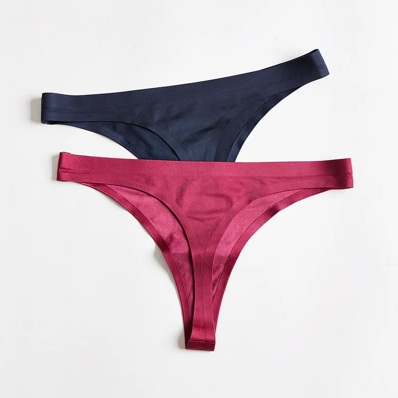 

New Style Solid Seamless Underwear Women's Viscose Sexy Low Waist Breathable Large Size WOMEN'S Nickers Pure Cotton Crotch