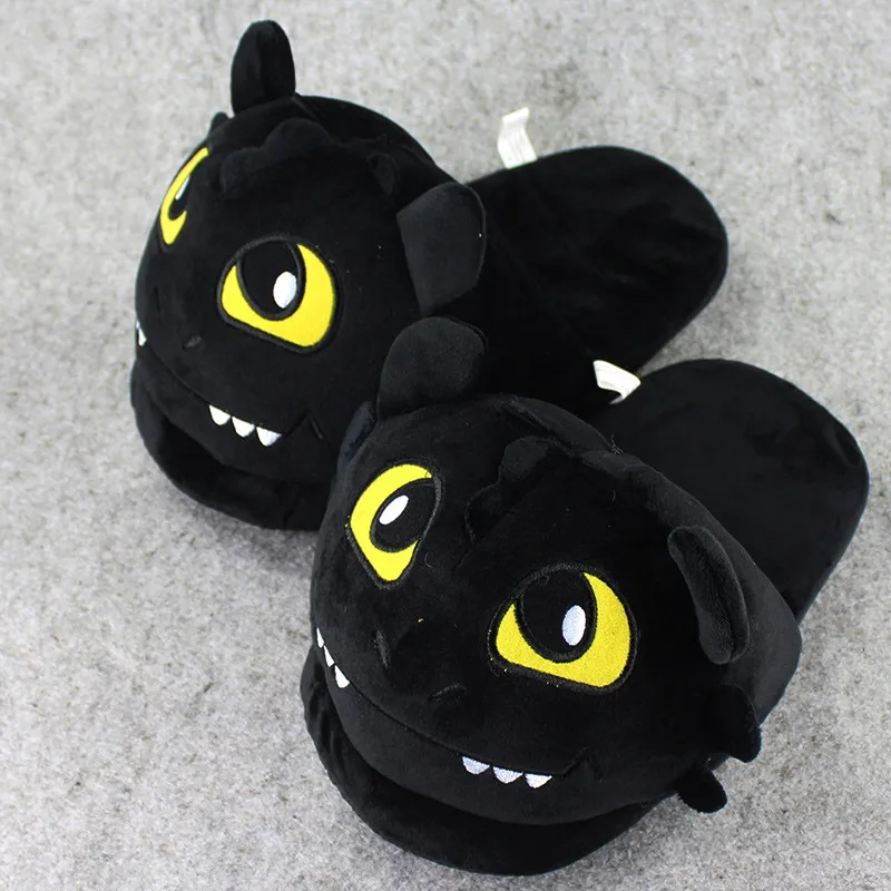 28CM Slippers 28 см, Как приручить вашего драгаона, плюшевые тапочки, Беззубик, Беззубик, мягкие тапочки, зимняя домашняя теплая обувь для дома - Цвет: 28CM Slippers