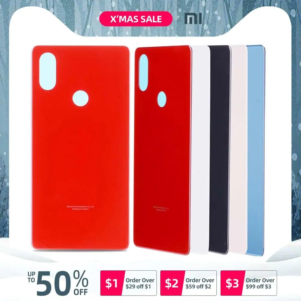 Задняя крышка для Xiaomi mi 8 на батарею черный белый золотой