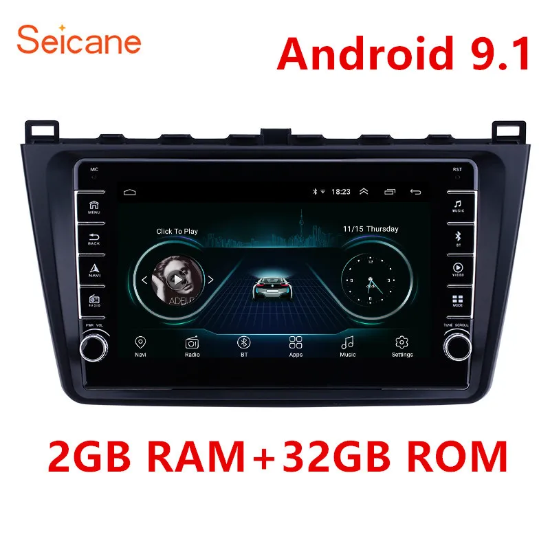 Seicane gps навигации Автомобильный мультимедийный плеер 2din Android 9,1 2GB Оперативная память авто радио для Mazda 6 Rui крыло 2008 2009 2010 2011