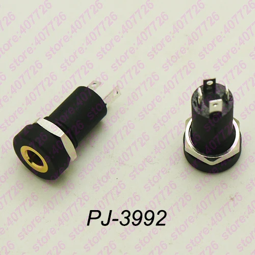Female Jack 100PCS High Quality DIY Golden 4P 3.5mm Earphone Female Socket Audio Stereo Jack With Screw Nut Connector PJ-3992 - Цвет: Female Jack