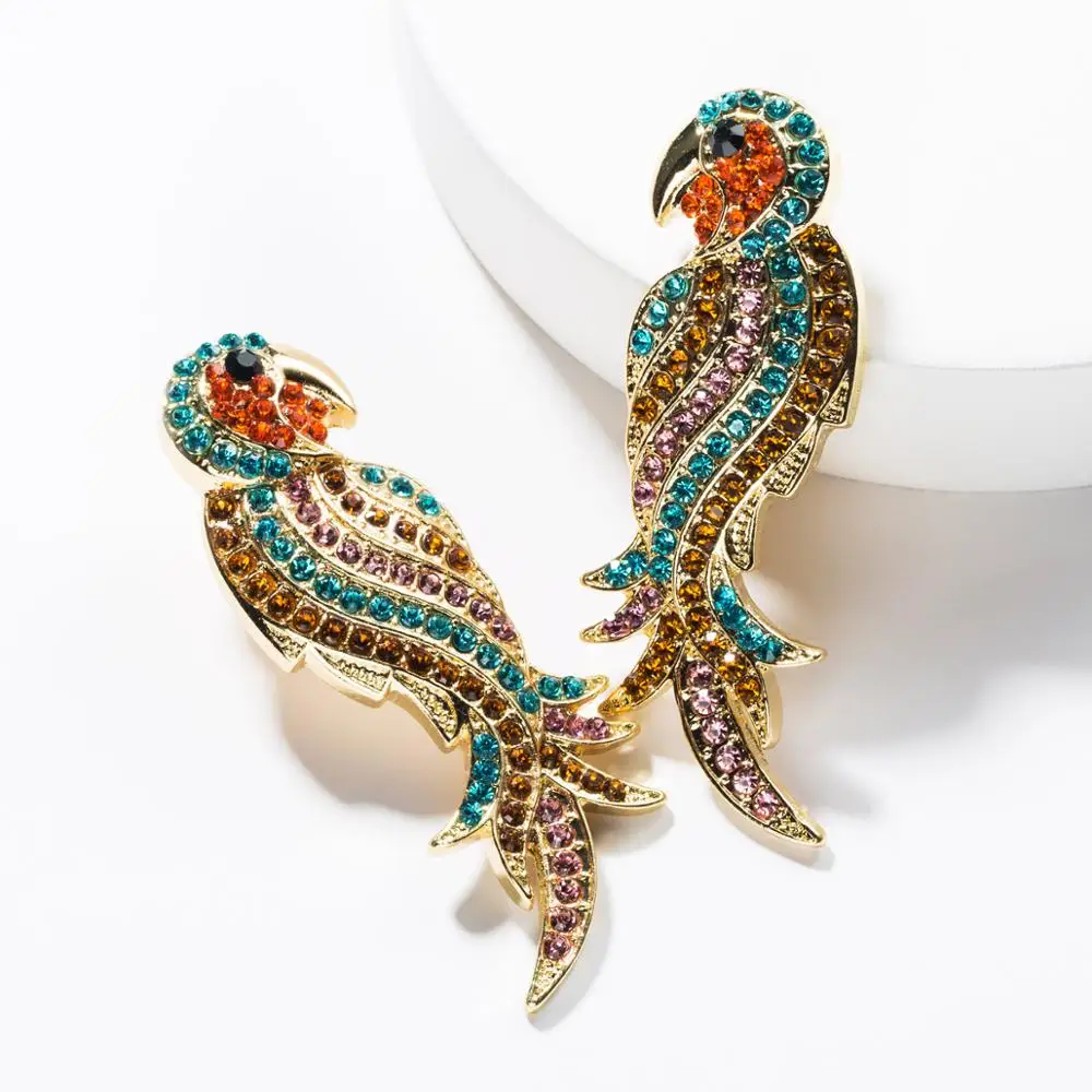 SHIFEEL 2019 Новое поступление модные многоцветные стразы животное птица форма