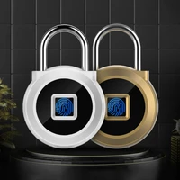 keyless usb charging door lock fingerprint smart padlock quickly unlock aluminum alloy metal self imaging chip 15 fingerprints