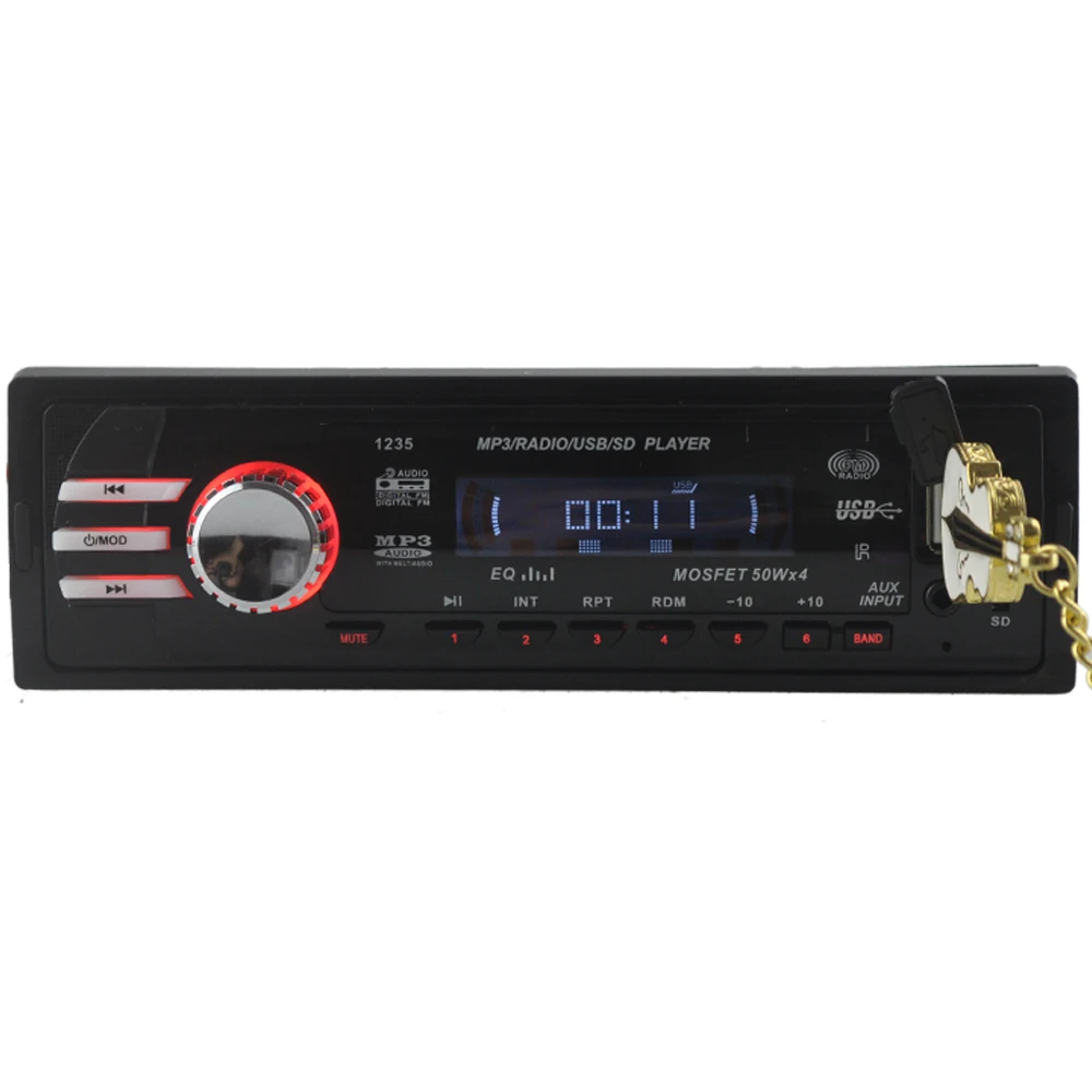 Новый mp3 плеер автомобильная стереосистема SD/USB/Aux In Dash 1 Din FM поддержка
