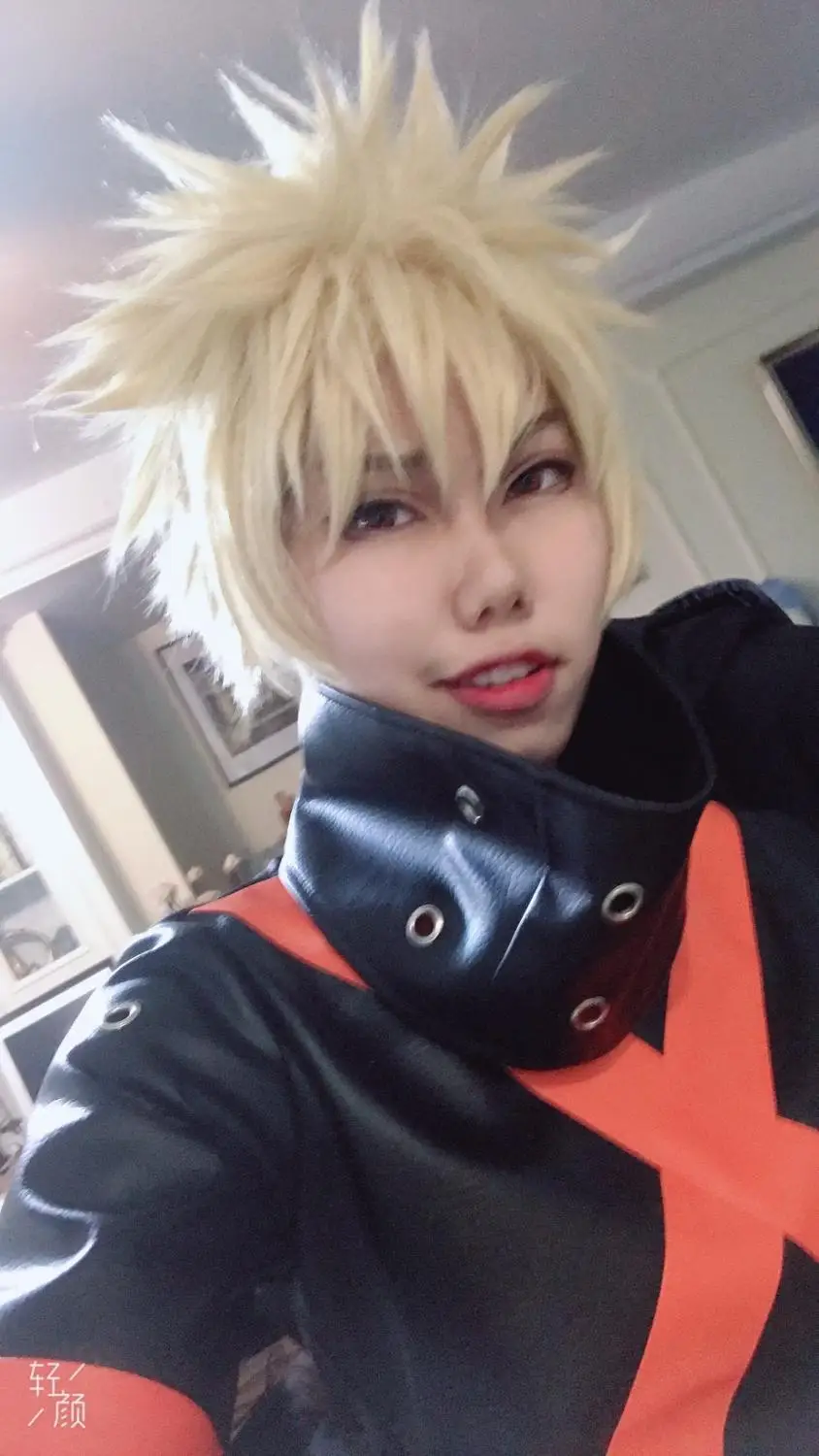 Мой герой Академии Boku костюм Katsuki Bakugou Косплэй наряд на Хэллоуин Карнавальный топ