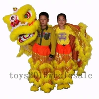 festival birthday party pur lion dance southern lions mascot costume for two kids pure wool cosplay handmade chinatown folk art