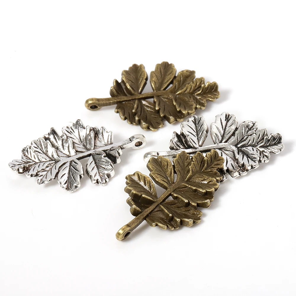 10pcs 20x31mm Antique Bronze Maple Leaf Charm Pendants for DIY Necklace Jewelry Making Components Handmade Craft Wholesale