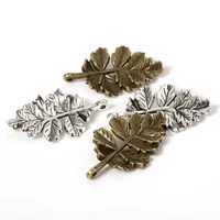 10pcs 20x31mm antique bronze maple leaf connection charm pendant for diy necklace jewelry making handmade craft wholesale