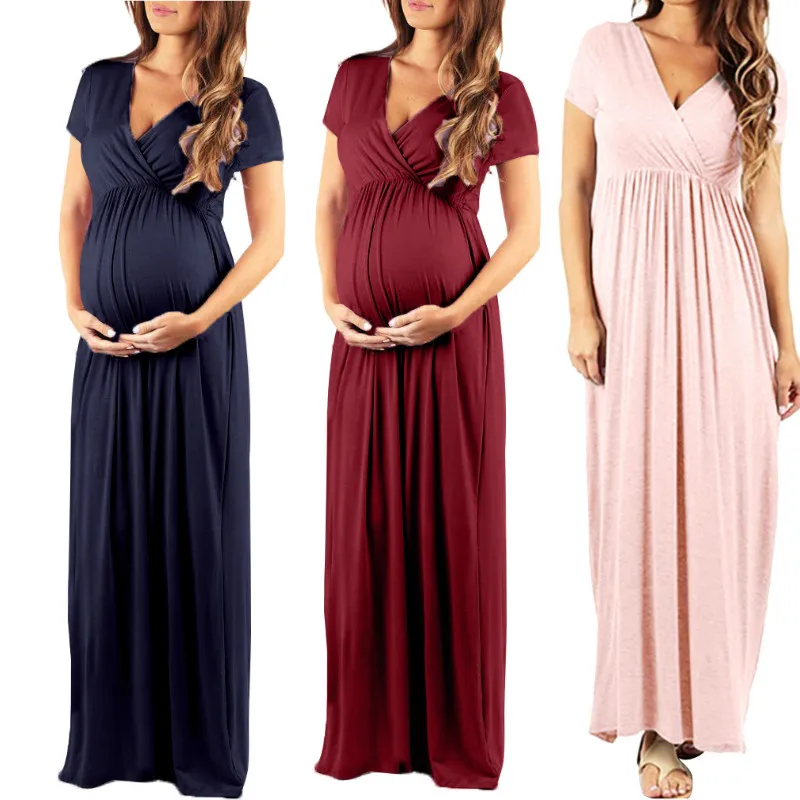 2021 летнее платье для беременных женщин Одежда грудного вскармливания с коротким