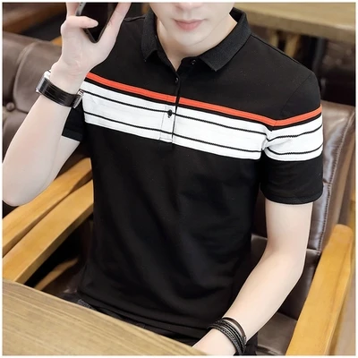 

Мужская брендовая рубашка-поло han, летняя новая повседневная универсальная рубашка с отложным воротником и короткими рукавами