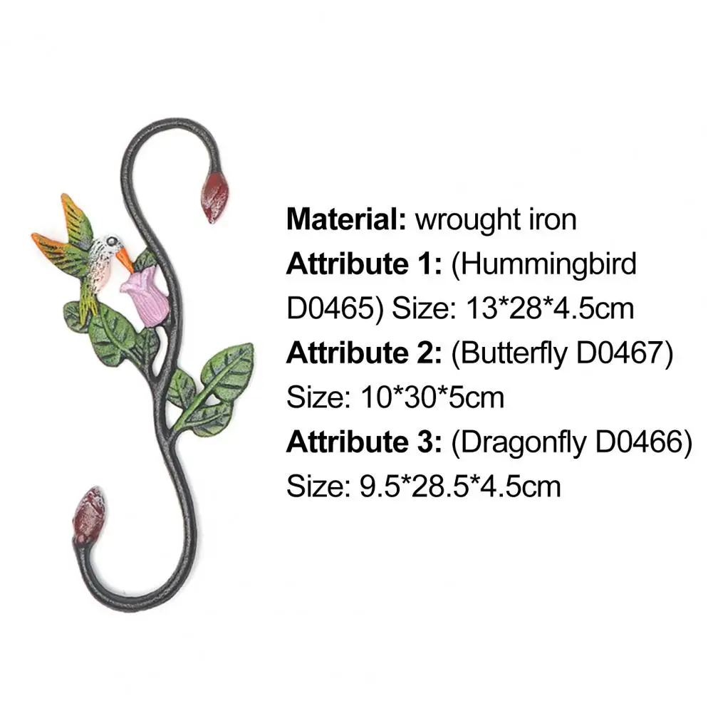 

Kejinha Painted Animal Balcony Hook S-shaped Iron Decoration Multifunctional Hook Hanging Basket Flower Pot Decorative Hook