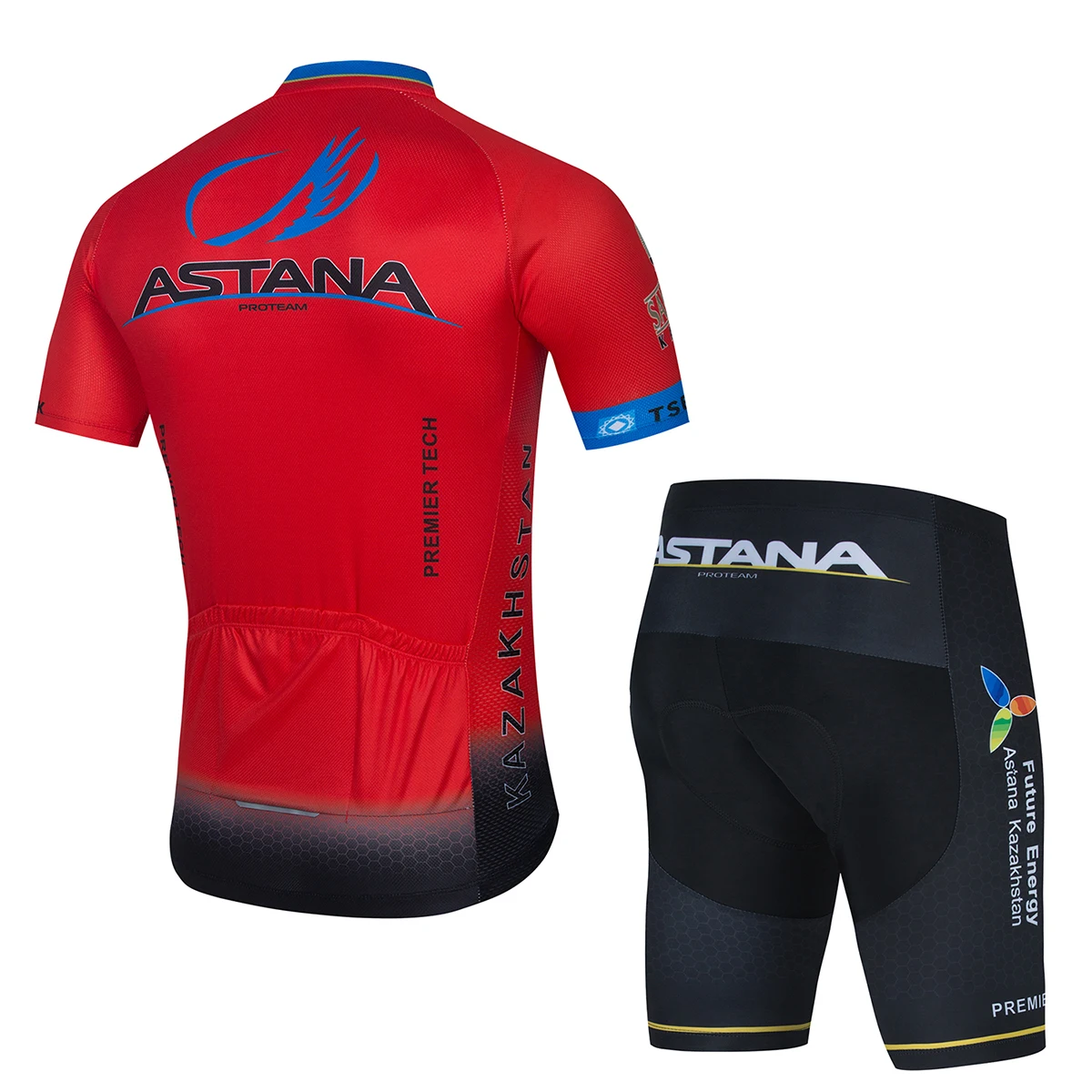 

2021 new team cycling suit with strap short sleeve suit for men and women team version coloured mountain bike cycling suit 2