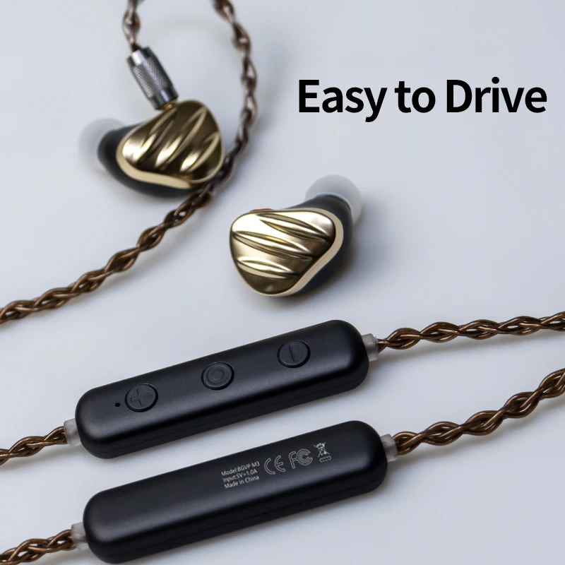 BGVP M3 Ture беспроводной Bluetooth-совместимый 5 2 одиночный медный посеребренный кабель