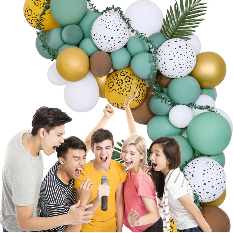 

Jungle Animal Party Balloon Garland Arch Kit Green Latex Ballons For Kids Birthday Forest Jungle Safari Theme Party Decorations
